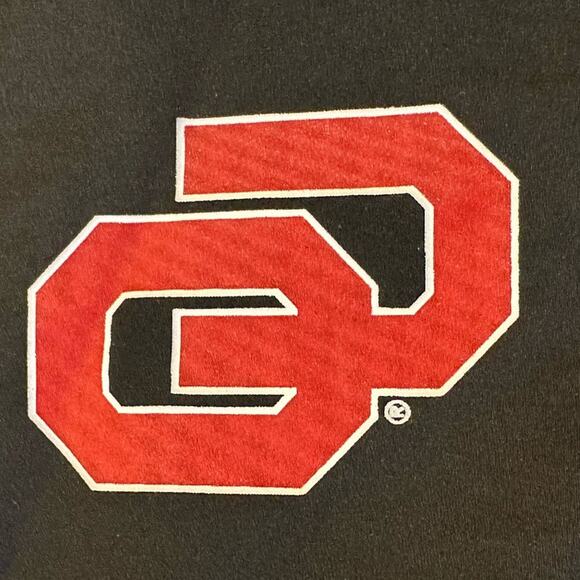 OU University of Oklahoma Adult Medium Black Pullover Windbreaker Quarter Zip - Picture 6 of 7